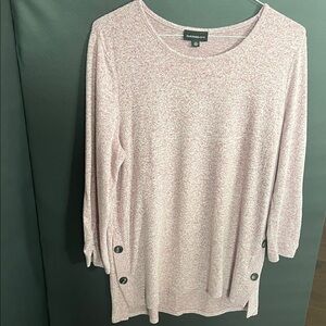 Pastel Pink Sweater with Button Details